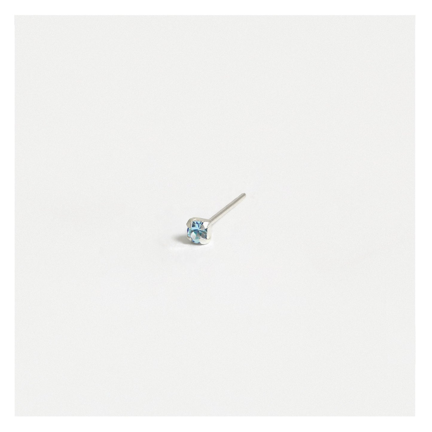 Silver Square Clawset Nose Pins - 1.5mm, (Single Colour Boxes)