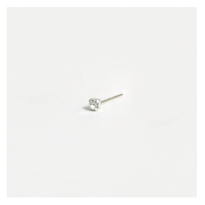 Silver Square Clawset Nose Pins - 1.5mm, (Single Colour Boxes)
