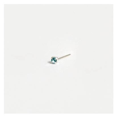 Silver Square Clawset Nose Pins - 1.5mm, (Single Colour Boxes)