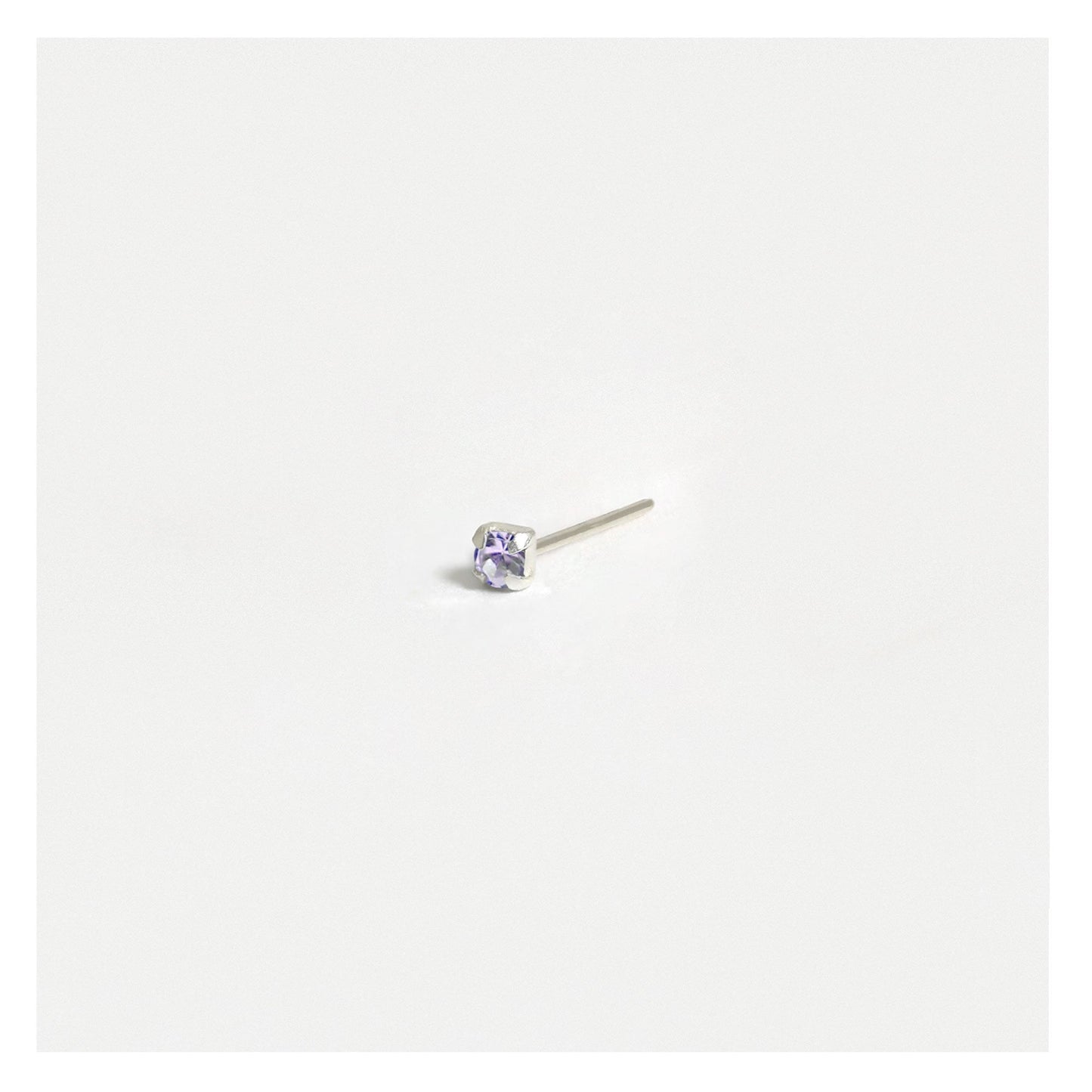 Silver Square Clawset Nose Pins - 1.5mm, (Single Colour Boxes)