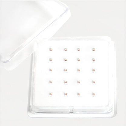 Silver Square Clawset Nose Pins - 1.5mm, (Single Colour Boxes)