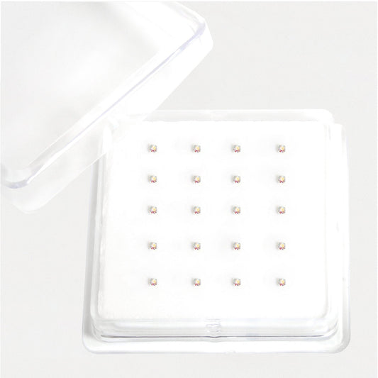 Silver Square Clawset Nose Pins - 1.5mm, (Single Colour Boxes)