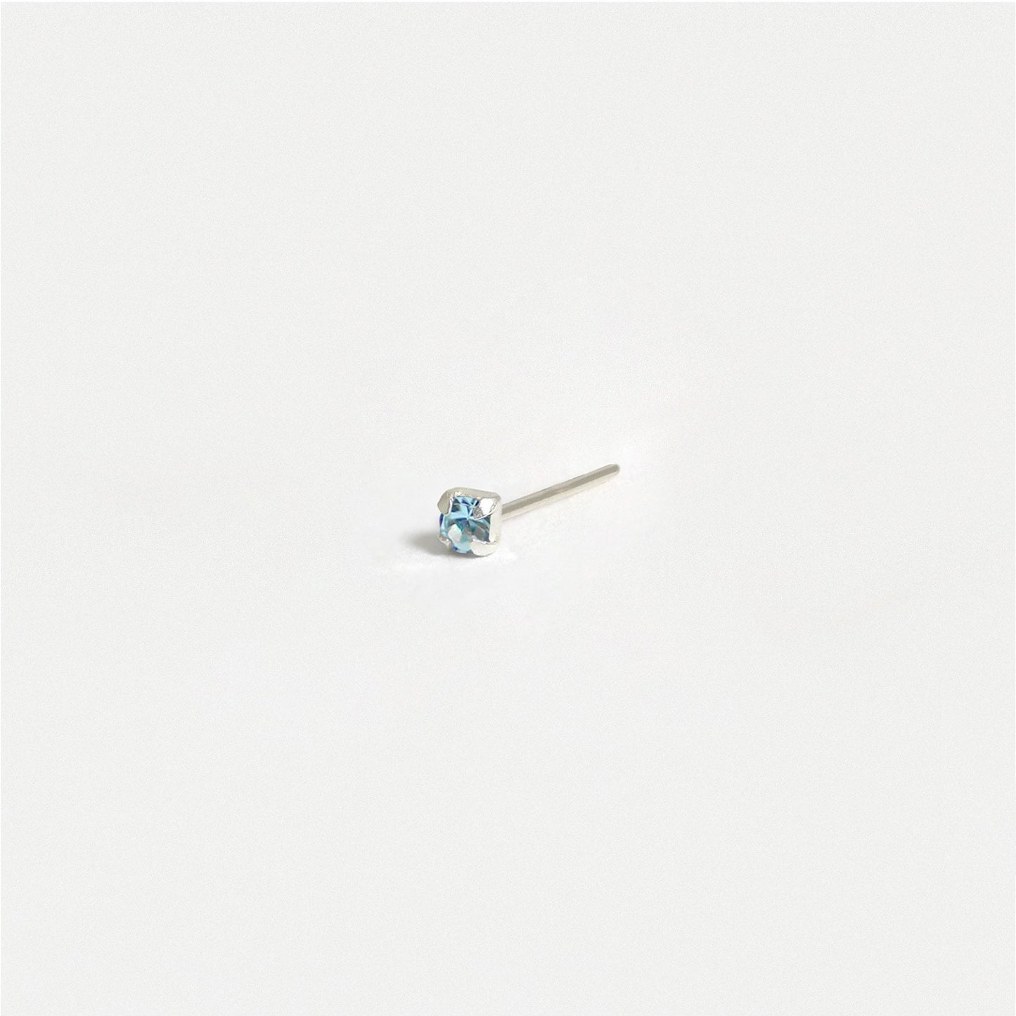 Silver Square Clawset Nose Pins - 1.5mm, (Single Colour Boxes)