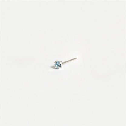 Silver Square Clawset Nose Pins - 1.5mm, (Single Colour Boxes)