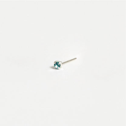 Silver Square Clawset Nose Pins - 1.5mm, (Single Colour Boxes)