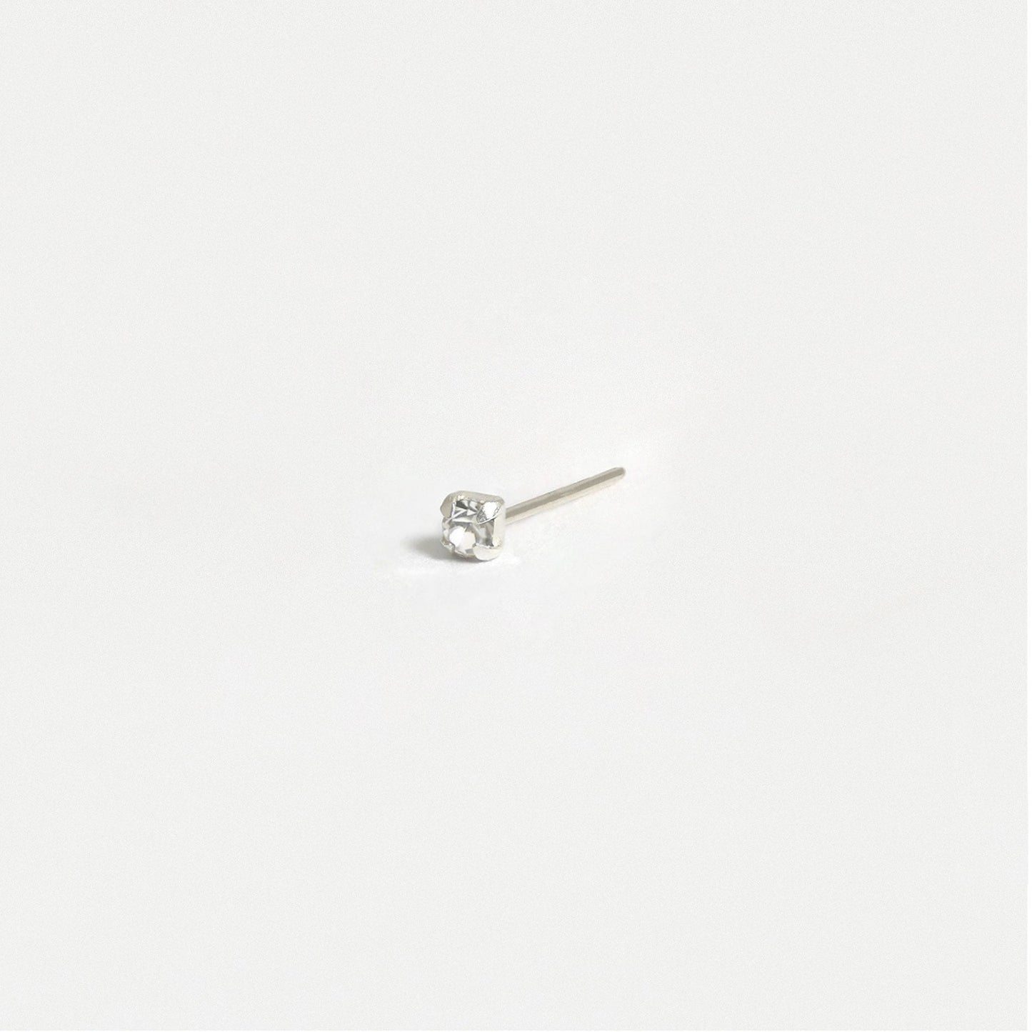 Silver Square Clawset Nose Pins - 1.5mm, (Single Colour Boxes)