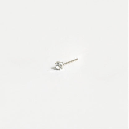 Silver Square Clawset Nose Pins - 1.5mm, (Single Colour Boxes)
