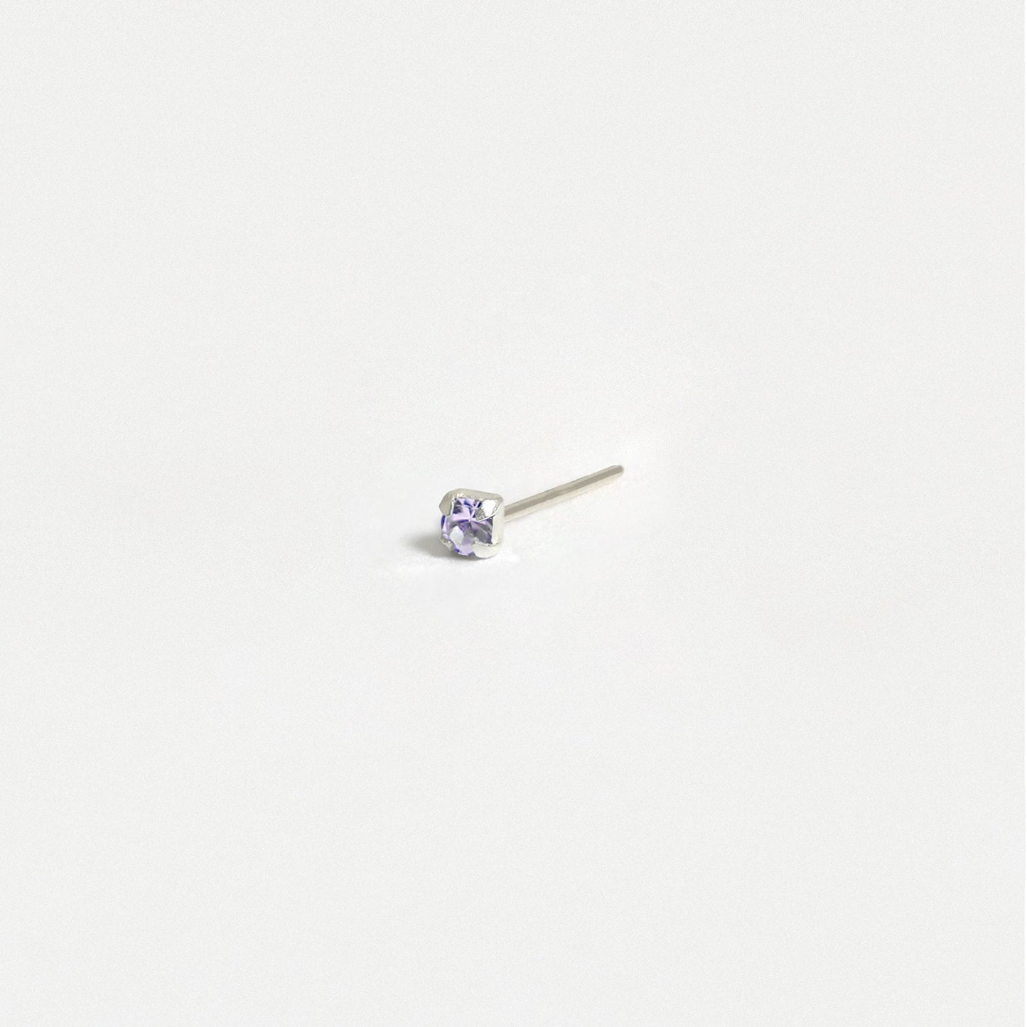 Silver Square Clawset Nose Pins - 1.5mm, (Single Colour Boxes)