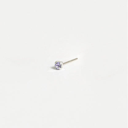 Silver Square Clawset Nose Pins - 1.5mm, (Single Colour Boxes)