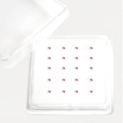Silver Square Clawset Nose Pins - 1.5mm, (Single Colour Boxes)