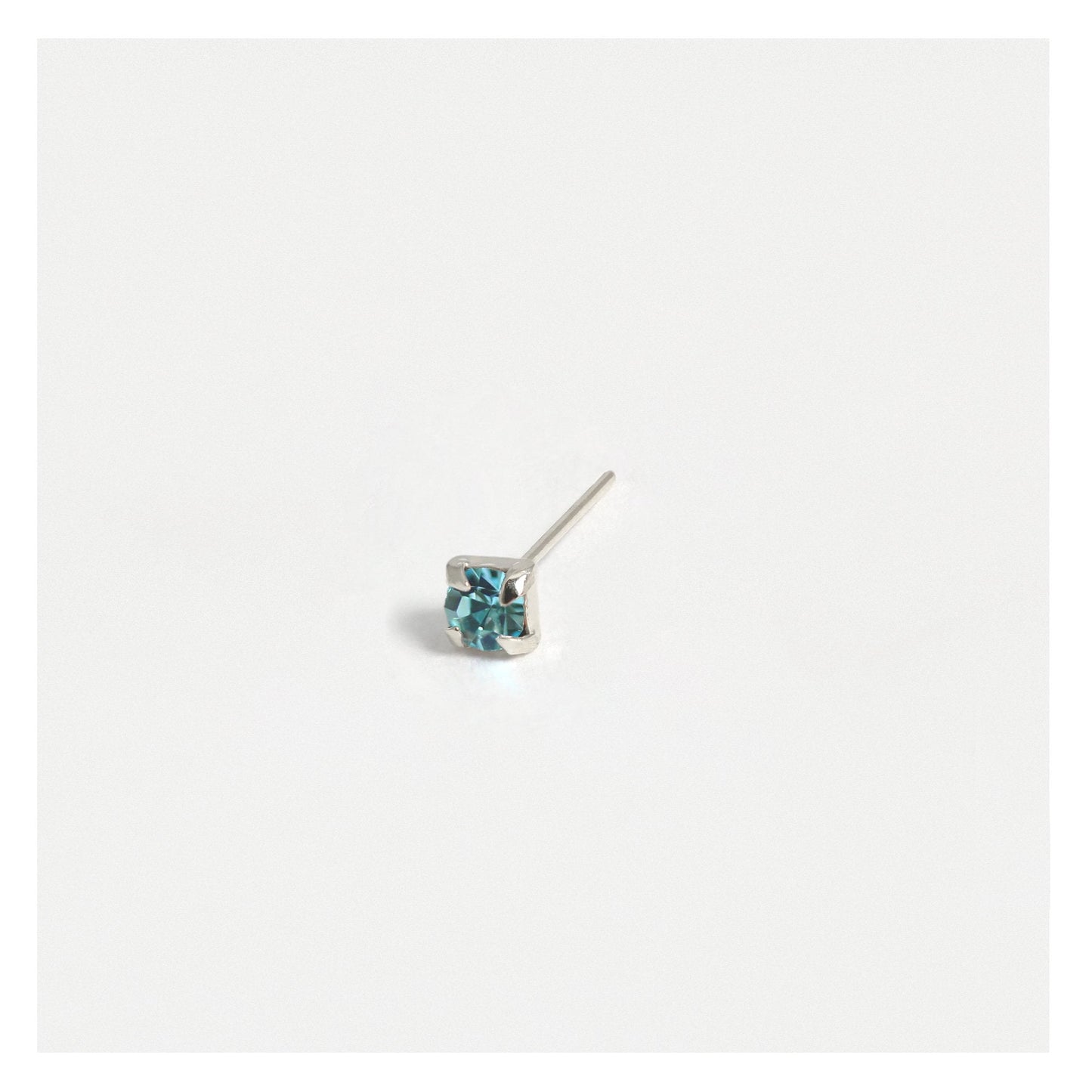 Silver Clawset Nose Pins - Various Sizes, Assorted Colours