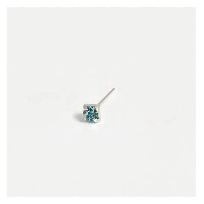 Silver Clawset Nose Pins - Various Sizes, Assorted Colours