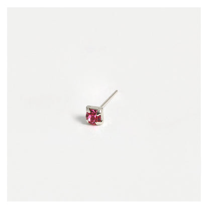 Silver Clawset Nose Pins - Various Sizes, Assorted Colours
