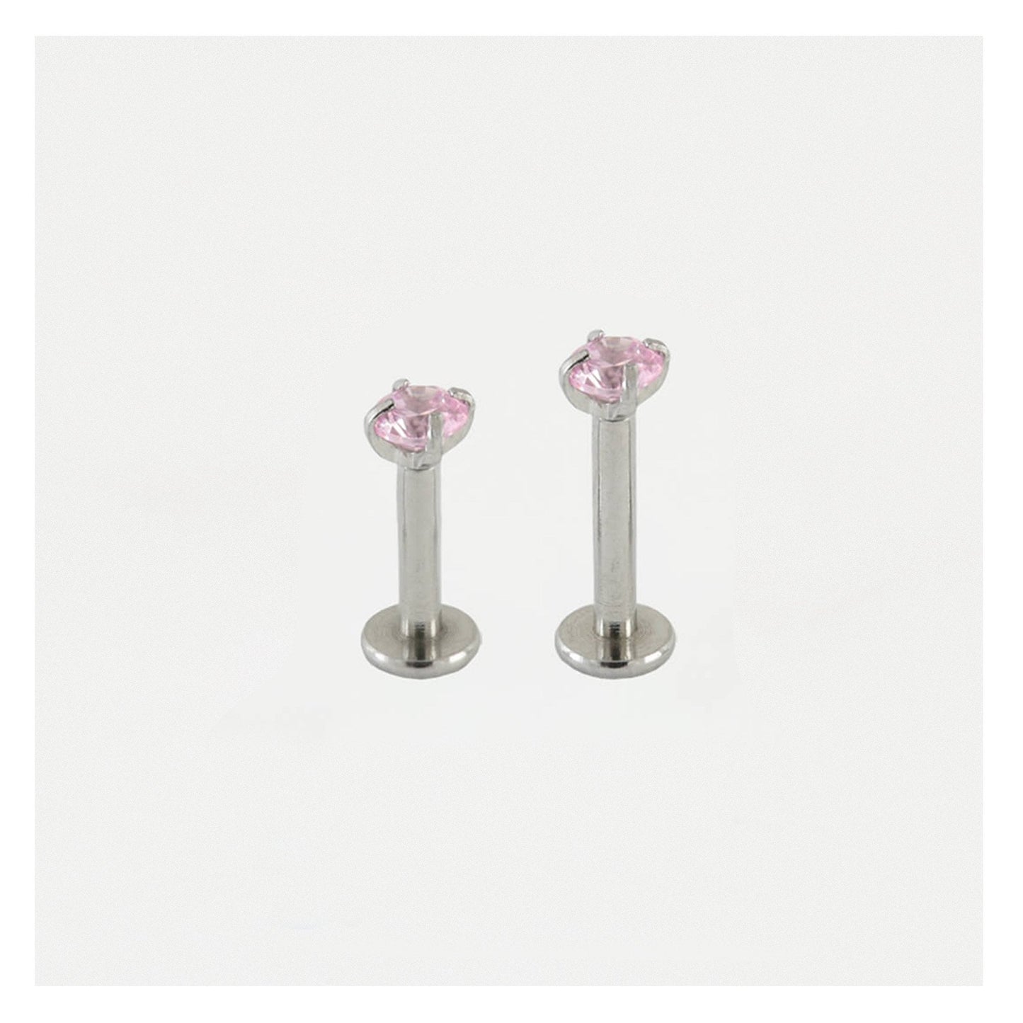 Steel Clawset Jewelled Round Labret - 1.2mm - Internally Threaded