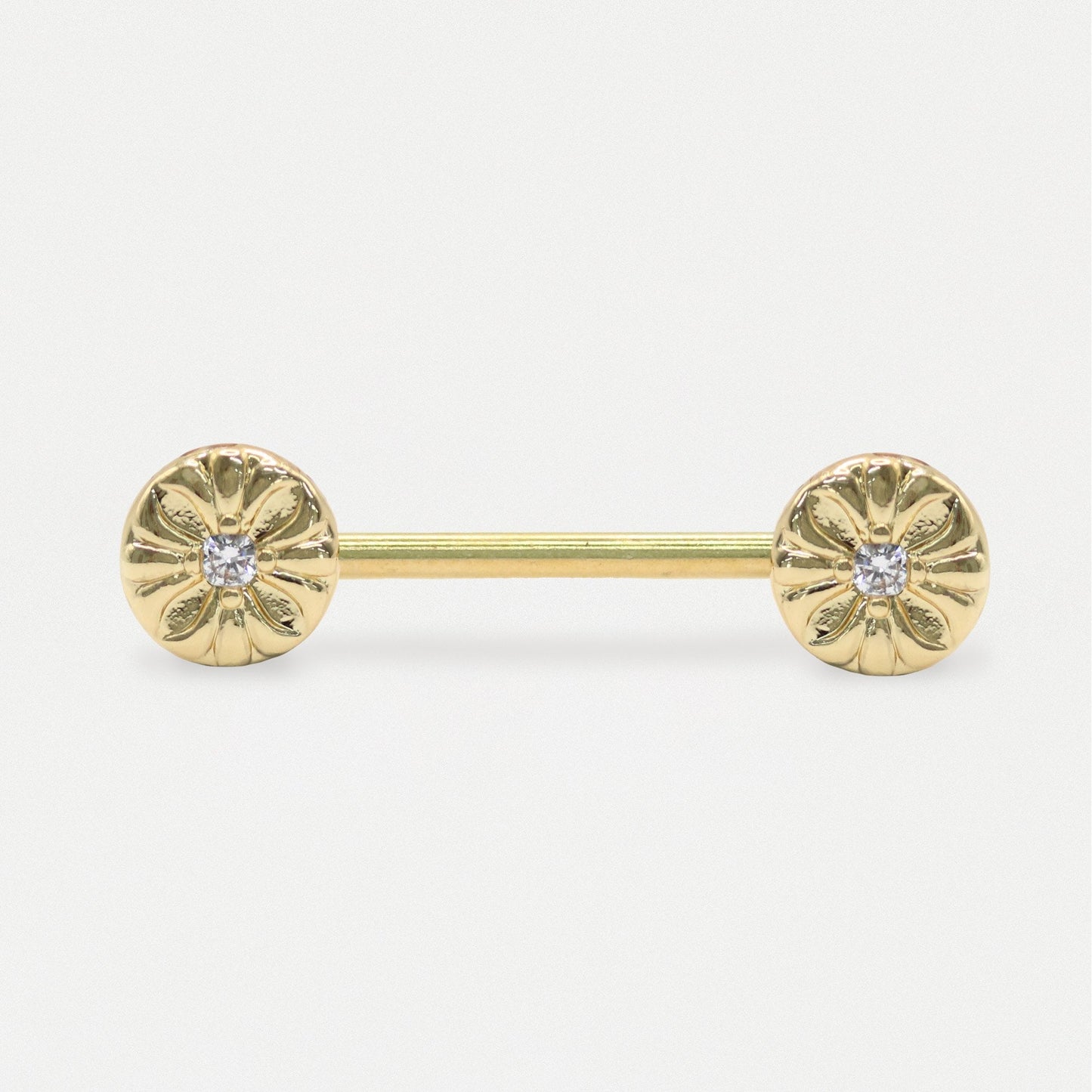 Steel Flower Duet Nipple Bar