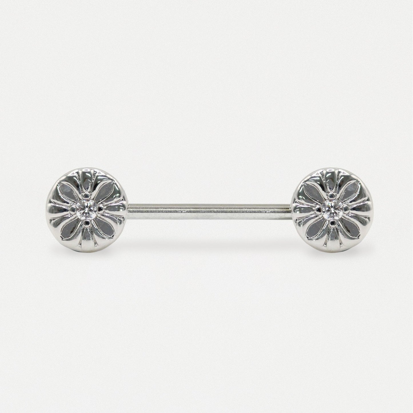 Steel Flower Duet Nipple Bar