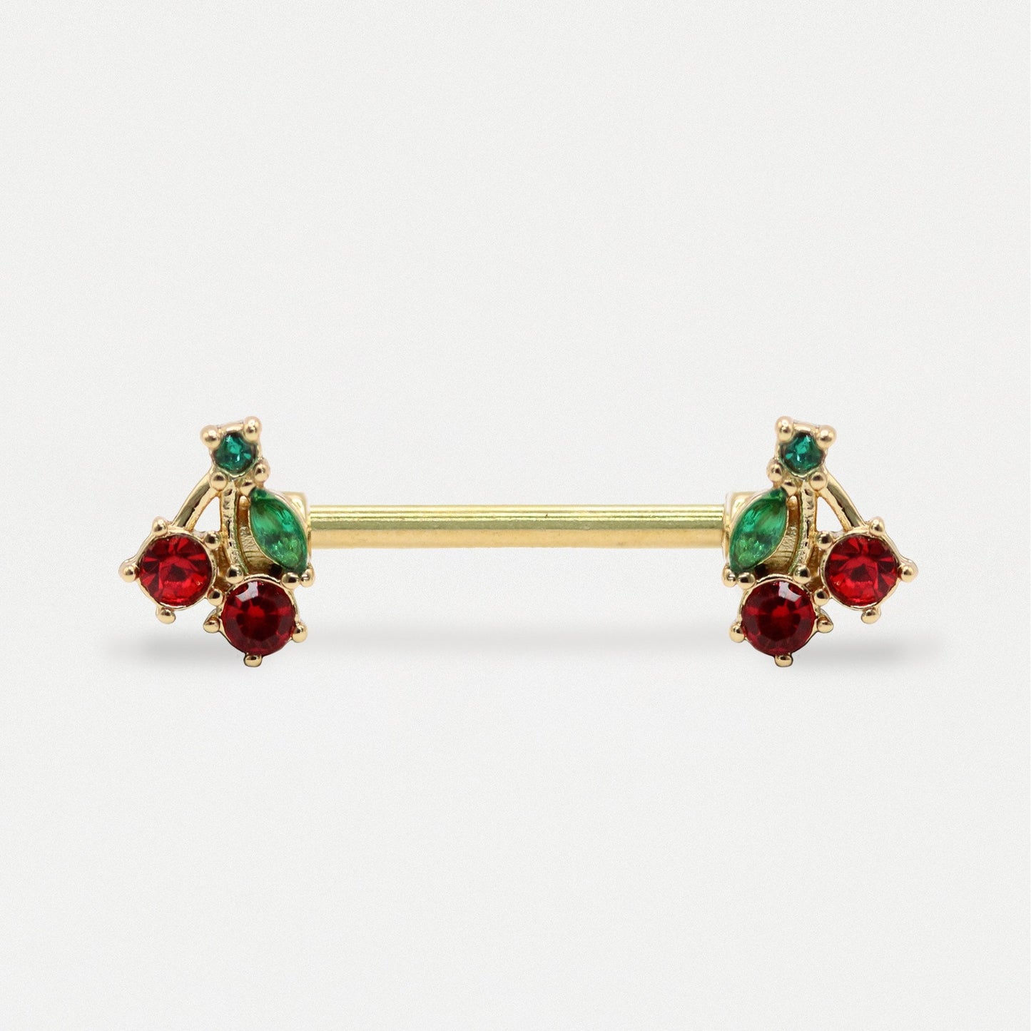 Gold PVD Steel Sweet Cherry Nipple Bar