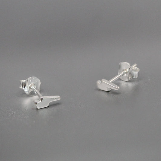 Silver Bolt Ear Studs