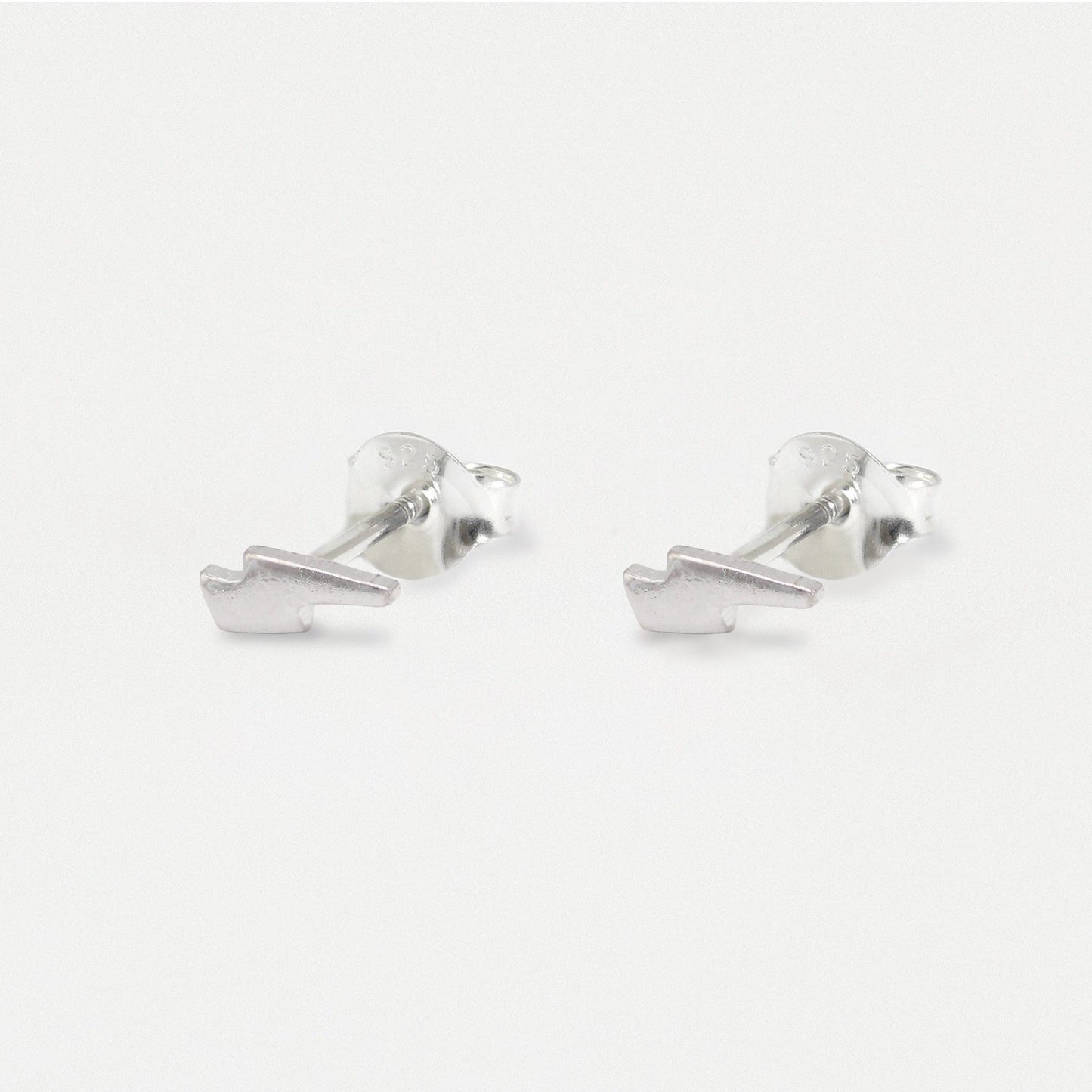 Silver Bolt Ear Studs