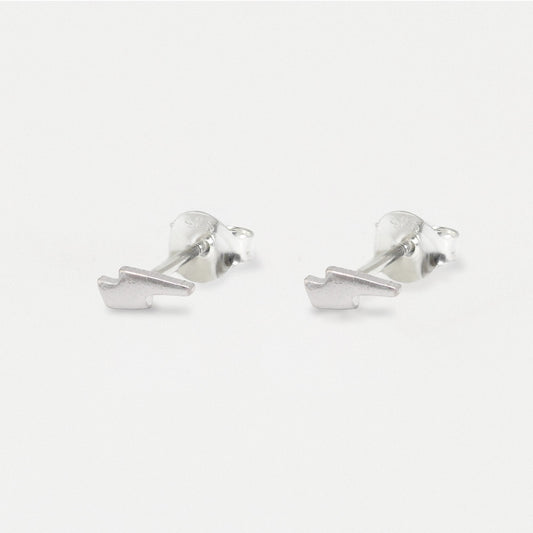 Silver Bolt Ear Studs