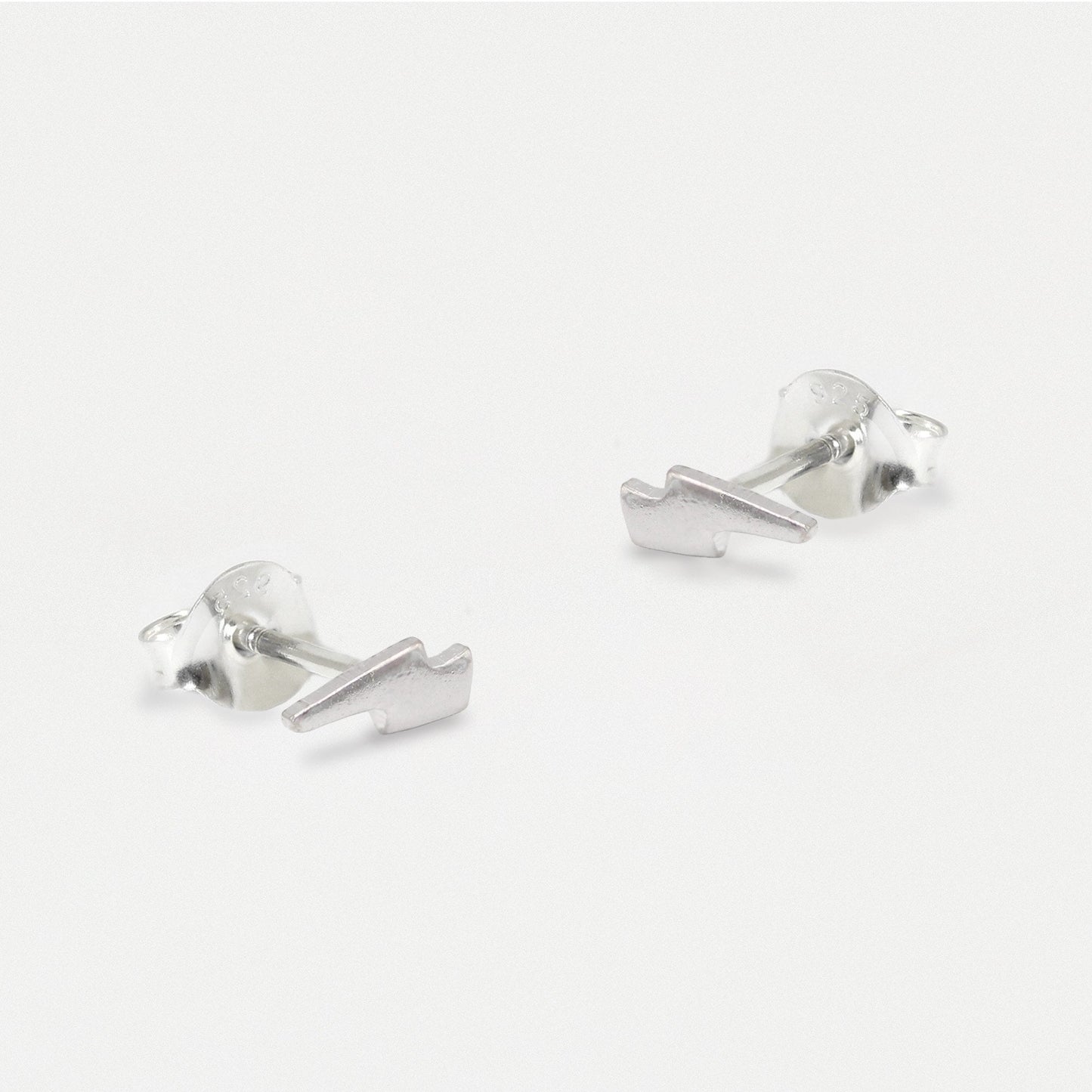 Silver Bolt Ear Studs