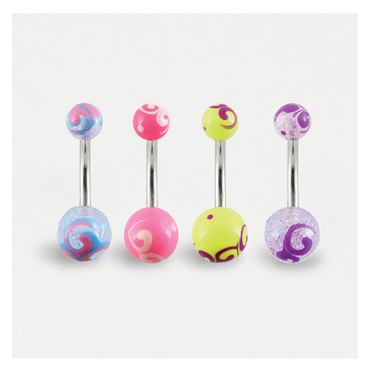 Painted Swirl Belly Bar