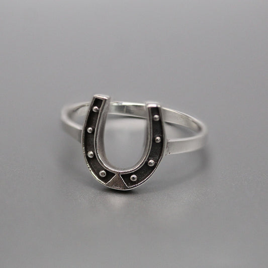 Silver Lucky Horseshoe Ring