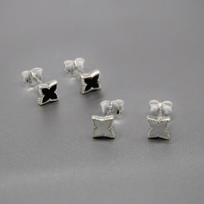 Silver Cosmic Star Ear Studs