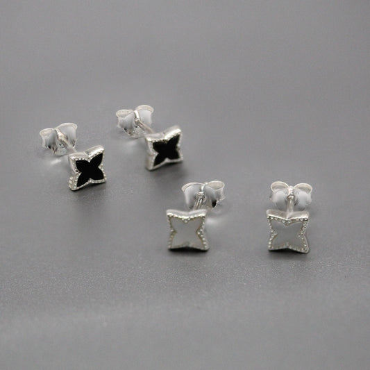 Silver Cosmic Star Ear Studs