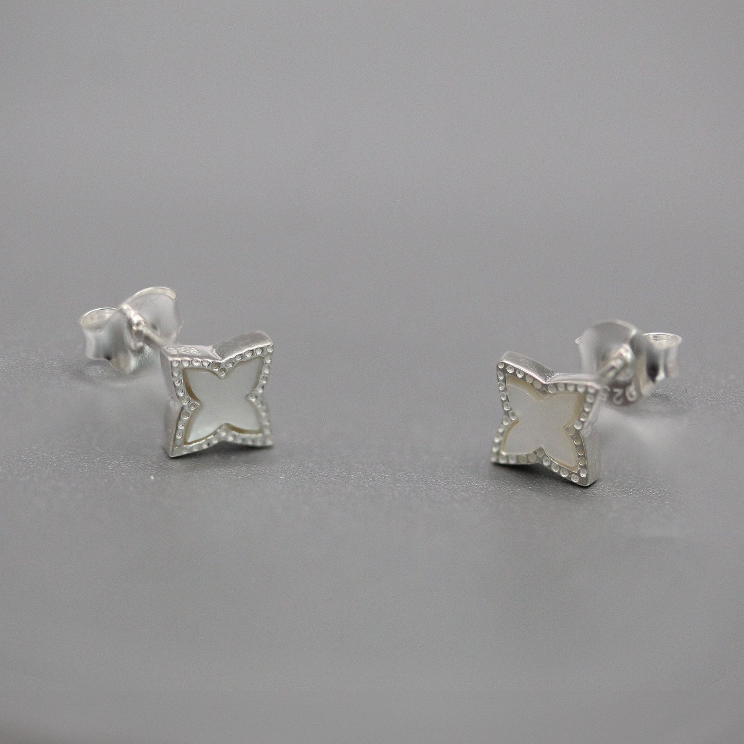 Silver Cosmic Star Ear Studs