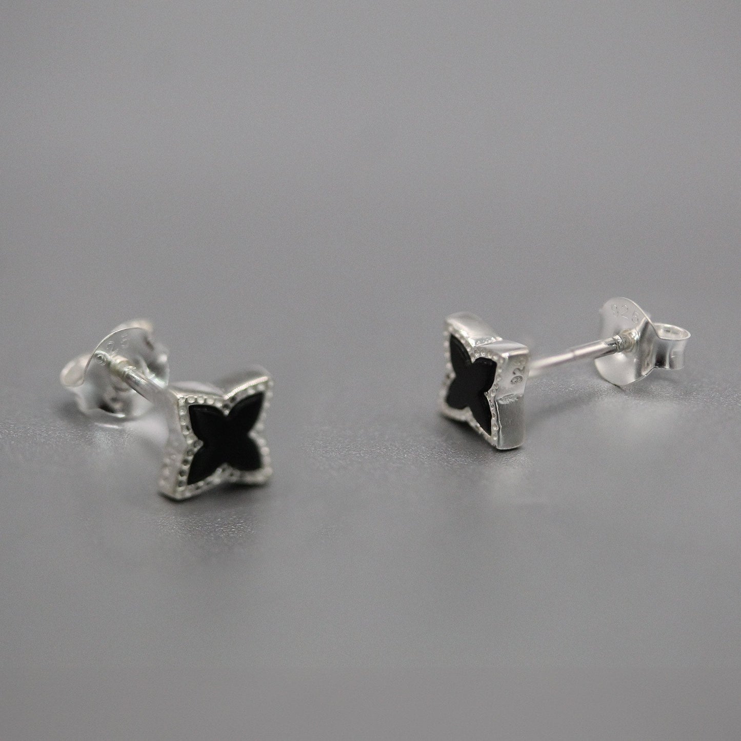 Silver Cosmic Star Ear Studs