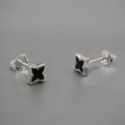 Silver Cosmic Star Ear Studs