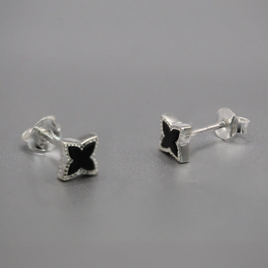 Silver Cosmic Star Ear Studs