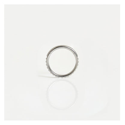 Titanium Herringbone Hinged Segment Ring - 1.2mm