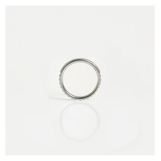 Titanium Herringbone Hinged Segment Ring - 1.2mm