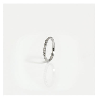 Titanium Herringbone Hinged Segment Ring - 1.2mm