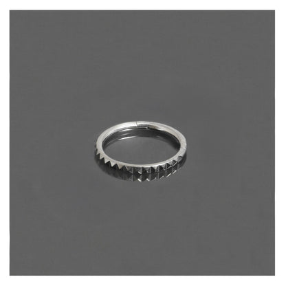 Titanium Herringbone Hinged Segment Ring - 1.2mm