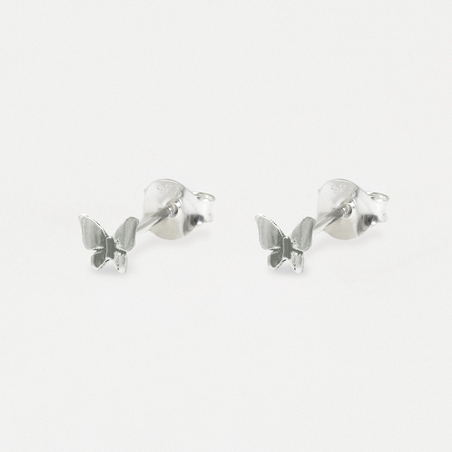 Silver Dainty Butterfly Studs