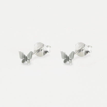 Silver Dainty Butterfly Studs