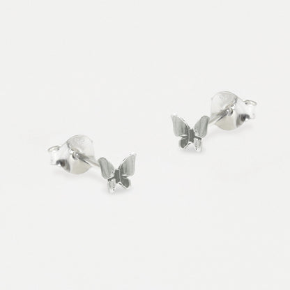 Silver Dainty Butterfly Studs