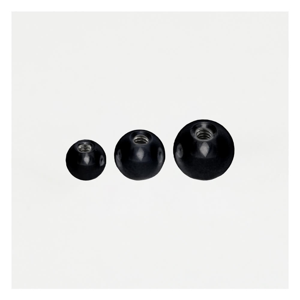 Black Threaded Ball 1.2mm & 1.6mm