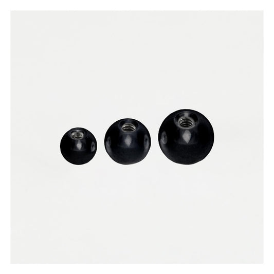 Black Threaded Ball 1.2mm & 1.6mm