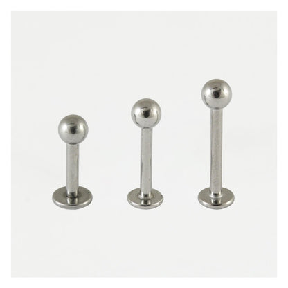 Steel Labret with Plain Ball - 1.2mm & 1.6mm