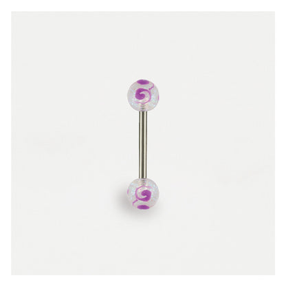 Swirly Acrylic Tongue Bar