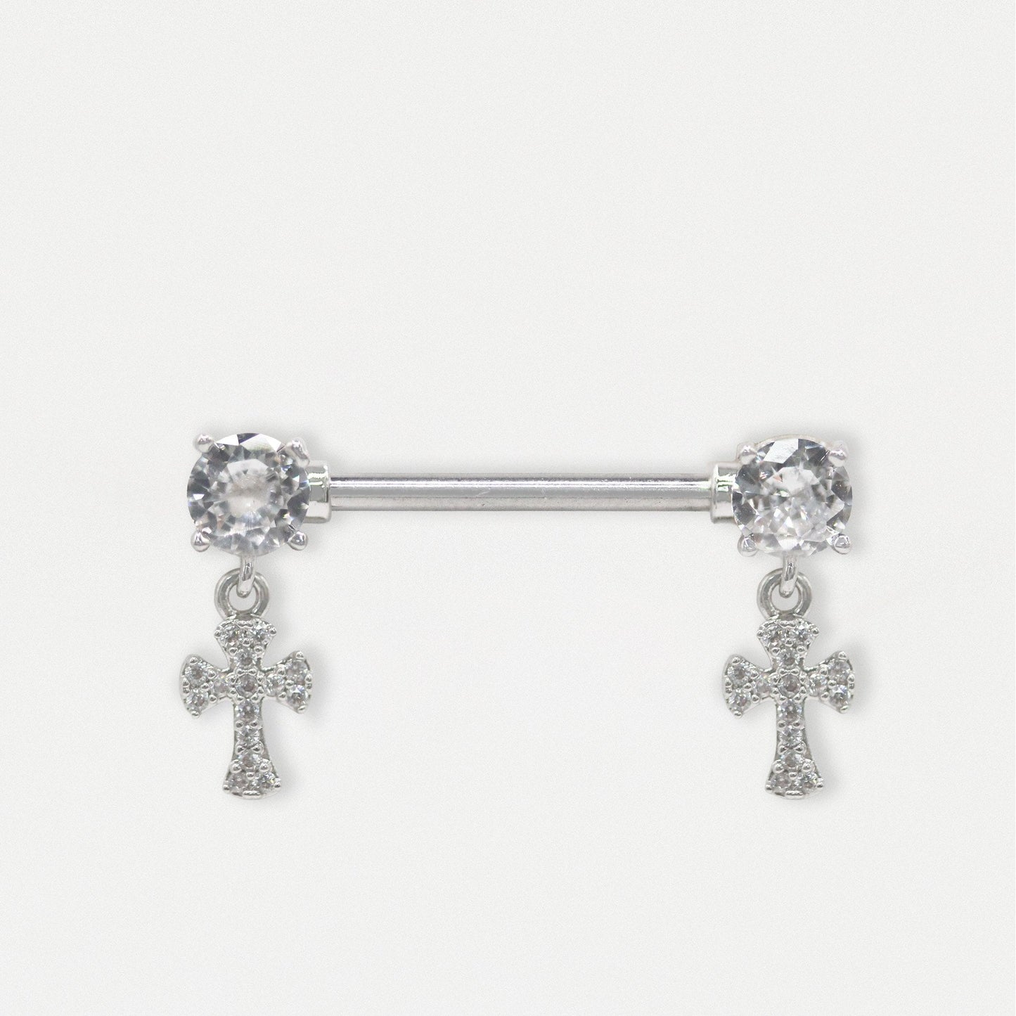 Steel Divine Cross Nipple Bar