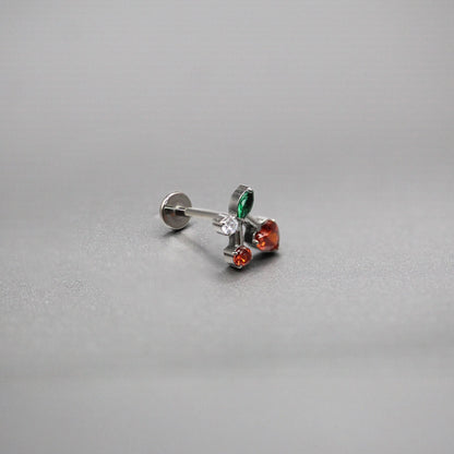 Steel Crystal Cherry Labret