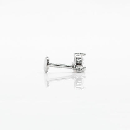 Steel Crystal Marquise Petal Cluster Labret