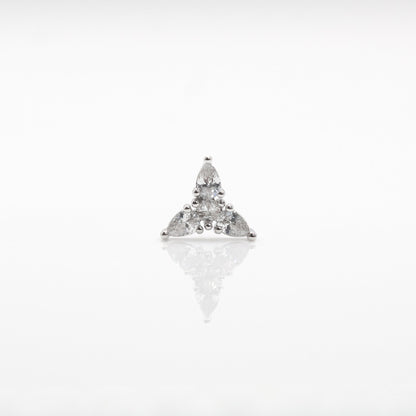 Steel Crystal Marquise Fan Labret