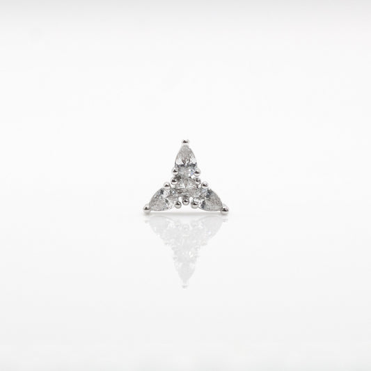 Steel Crystal Marquise Fan Labret