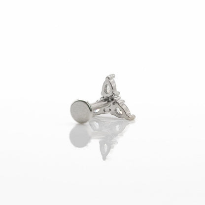 Steel Crystal Marquise Fan Labret